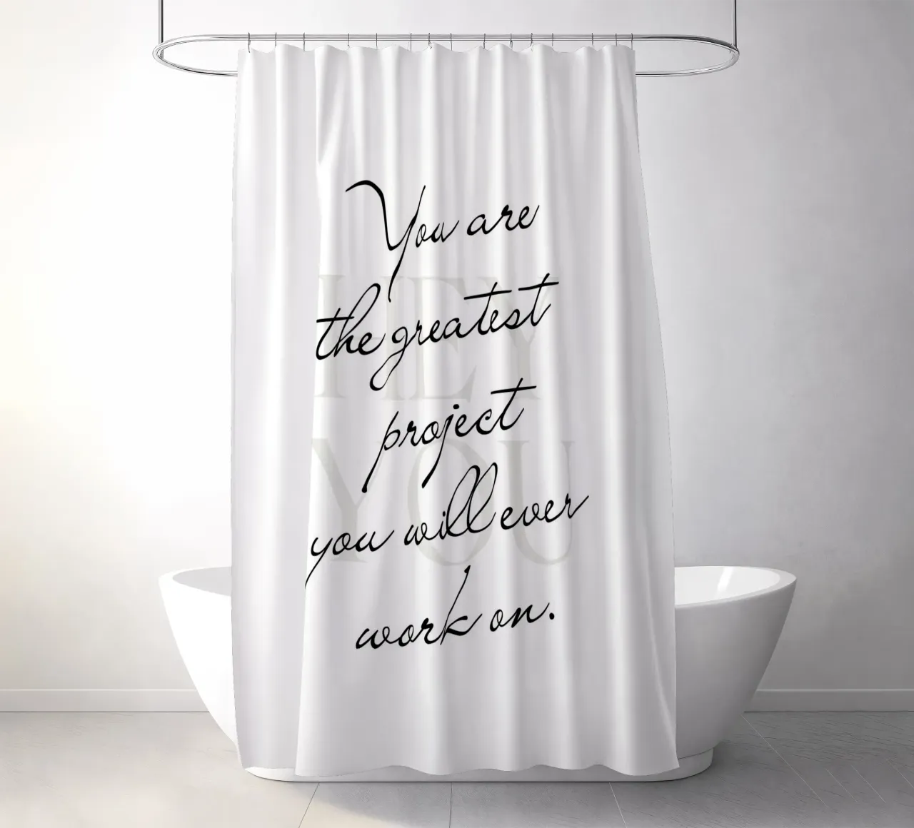 EHI TU! Tu sei il progetto più grande a cui potrai mai lavorare. tenda da doccia da ArtDesign by KBK