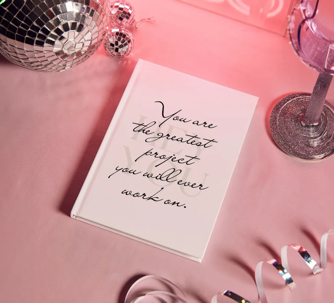 HEY YOU! You are the greatest project you will ever work on. notebook by ArtDesign by KBK
