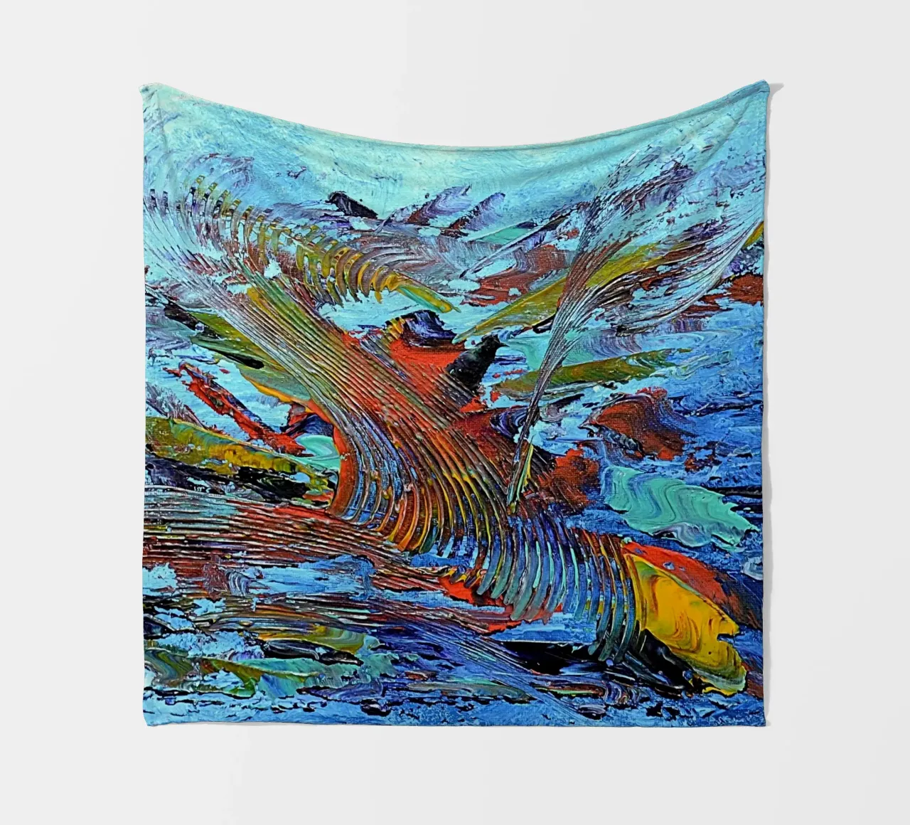 ABSTRACT SUNSET coperta in pile da Thierry Vobmann Abstract painting