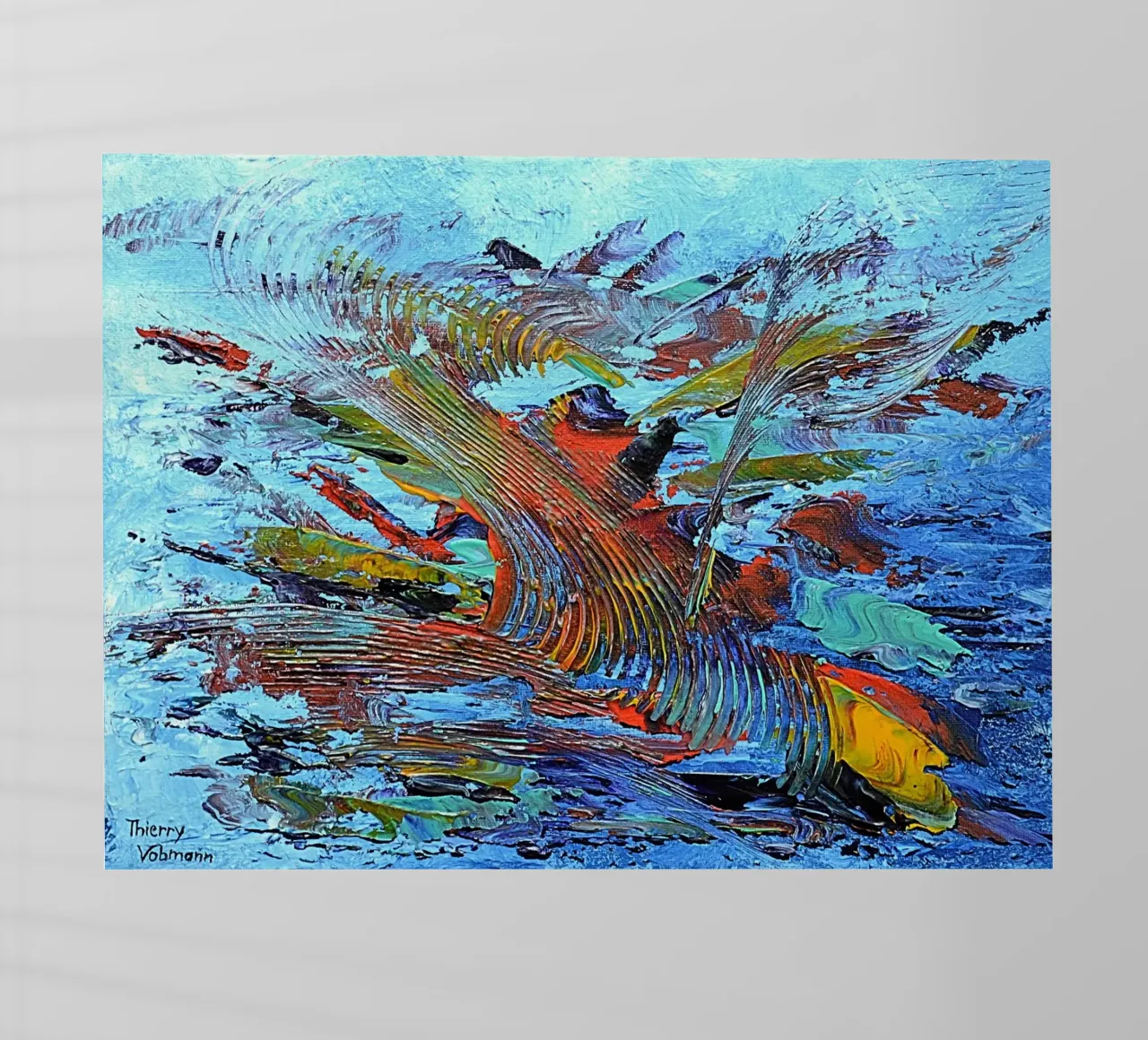 ABSTRACT SUNSET pellicola backlit da Thierry Vobmann Abstract painting