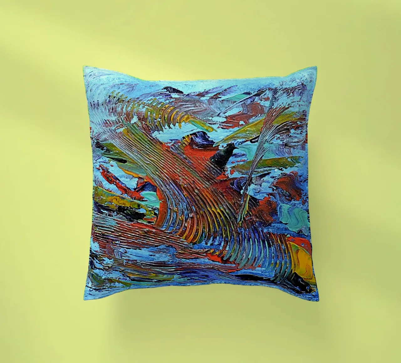ABSTRACT SUNSET cuscino da Thierry Vobmann Abstract painting