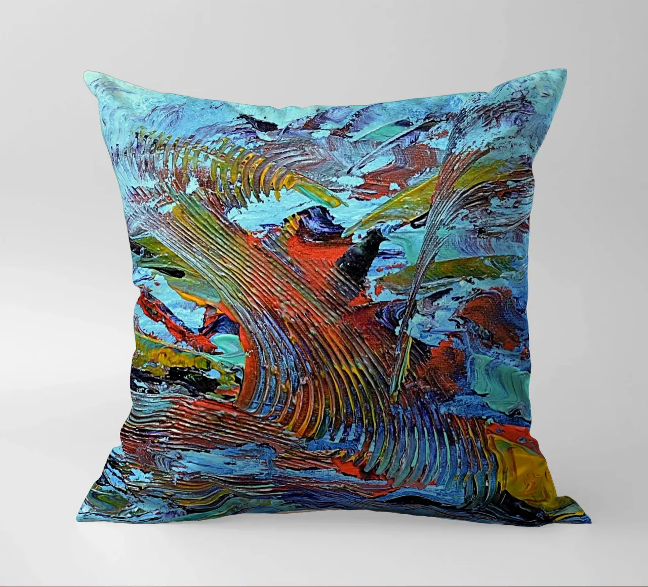 ABSTRACT SUNSET cuscino da Thierry Vobmann Abstract painting