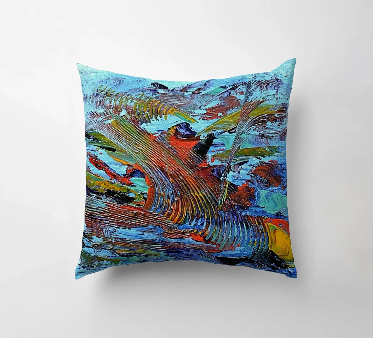 ABSTRACT SUNSET cuscino da Thierry Vobmann Abstract painting