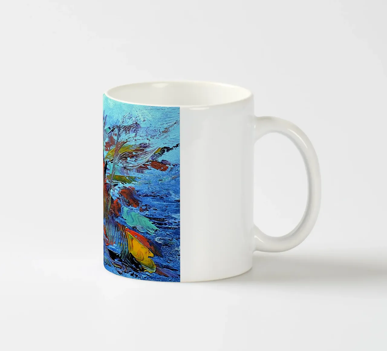 ABSTRACT SUNSET tazza in ceramica da Thierry Vobmann Abstract painting