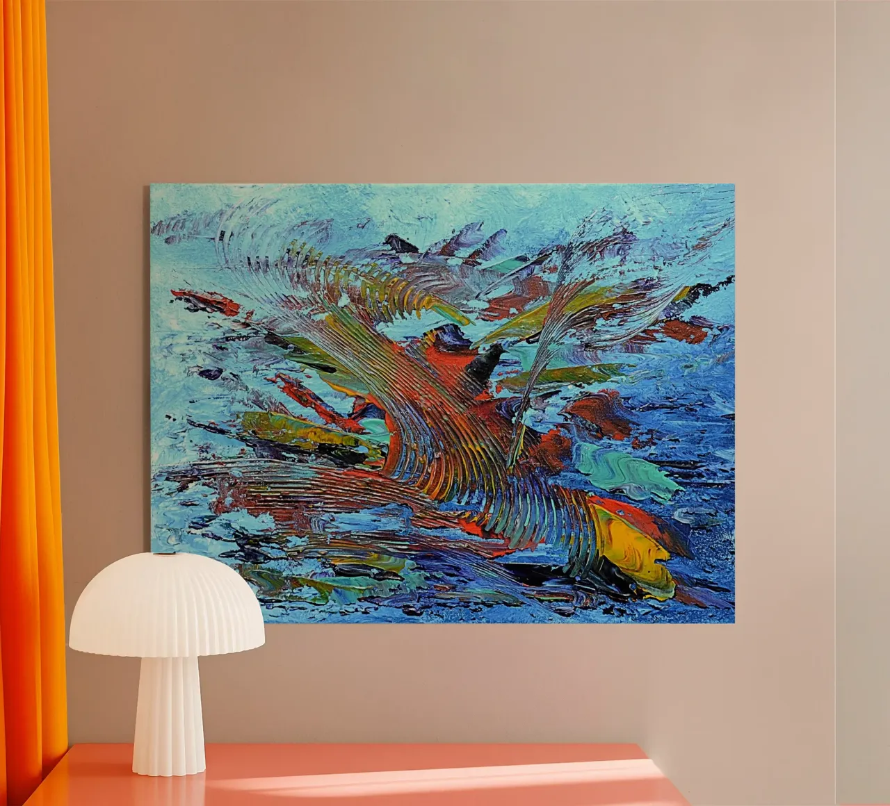 ABSTRACT SUNSET plexiglass da Thierry Vobmann Abstract painting