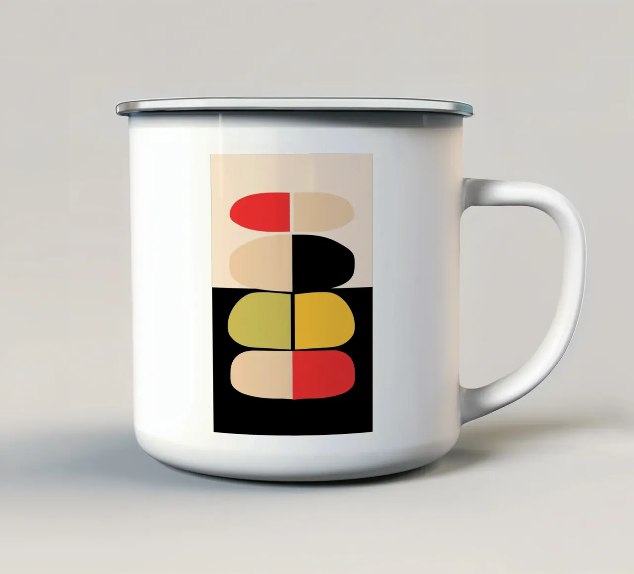 Astratto minimalista 76 tazza in smalto da LeaDArt
