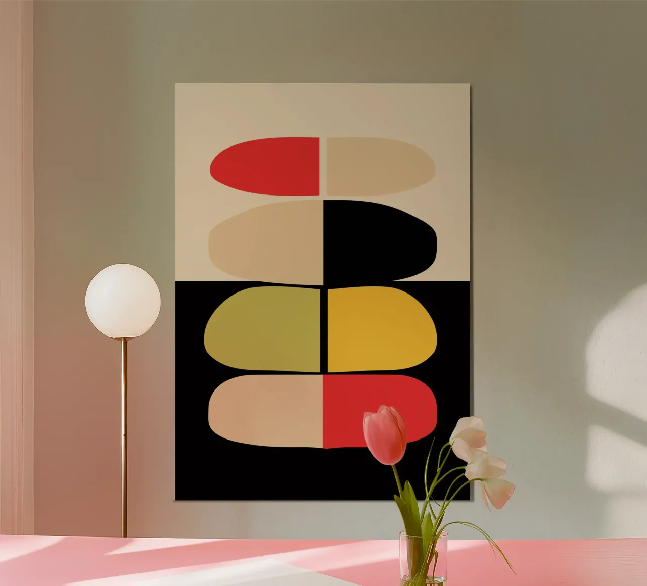 Astratto minimalista 76 poster con telaio in plastica da LeaDArt