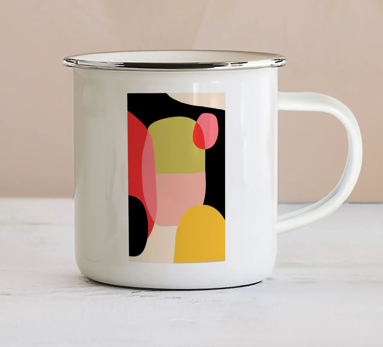 Astratto minimalista 78 tazza in smalto da LeaDArt