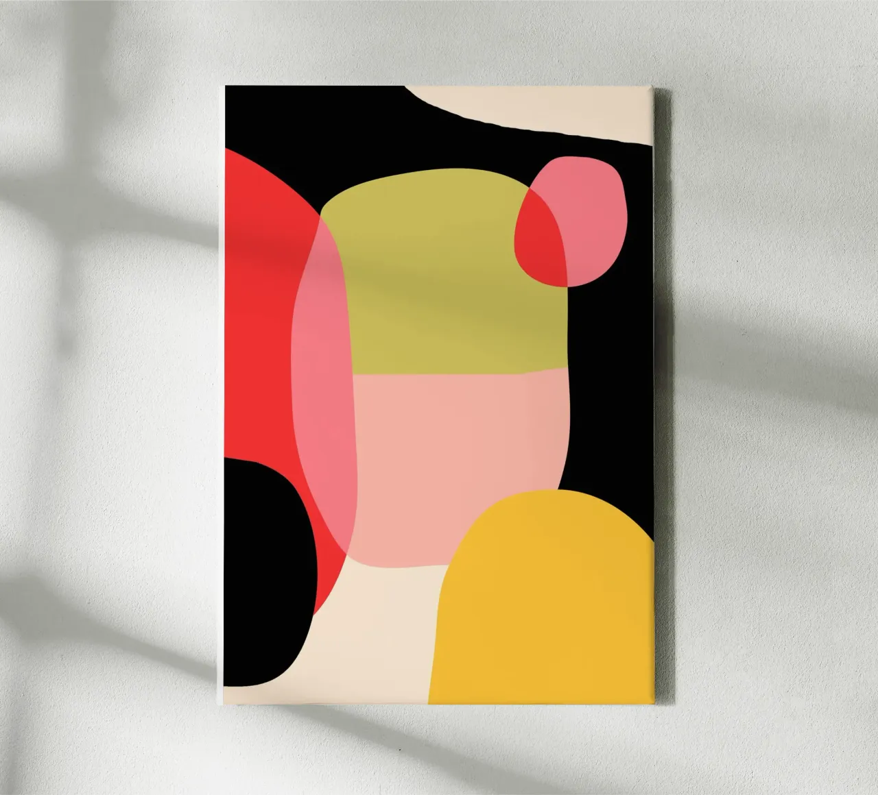 Minimalistisch abstract 78 canvas met Baklijst van LeaDArt