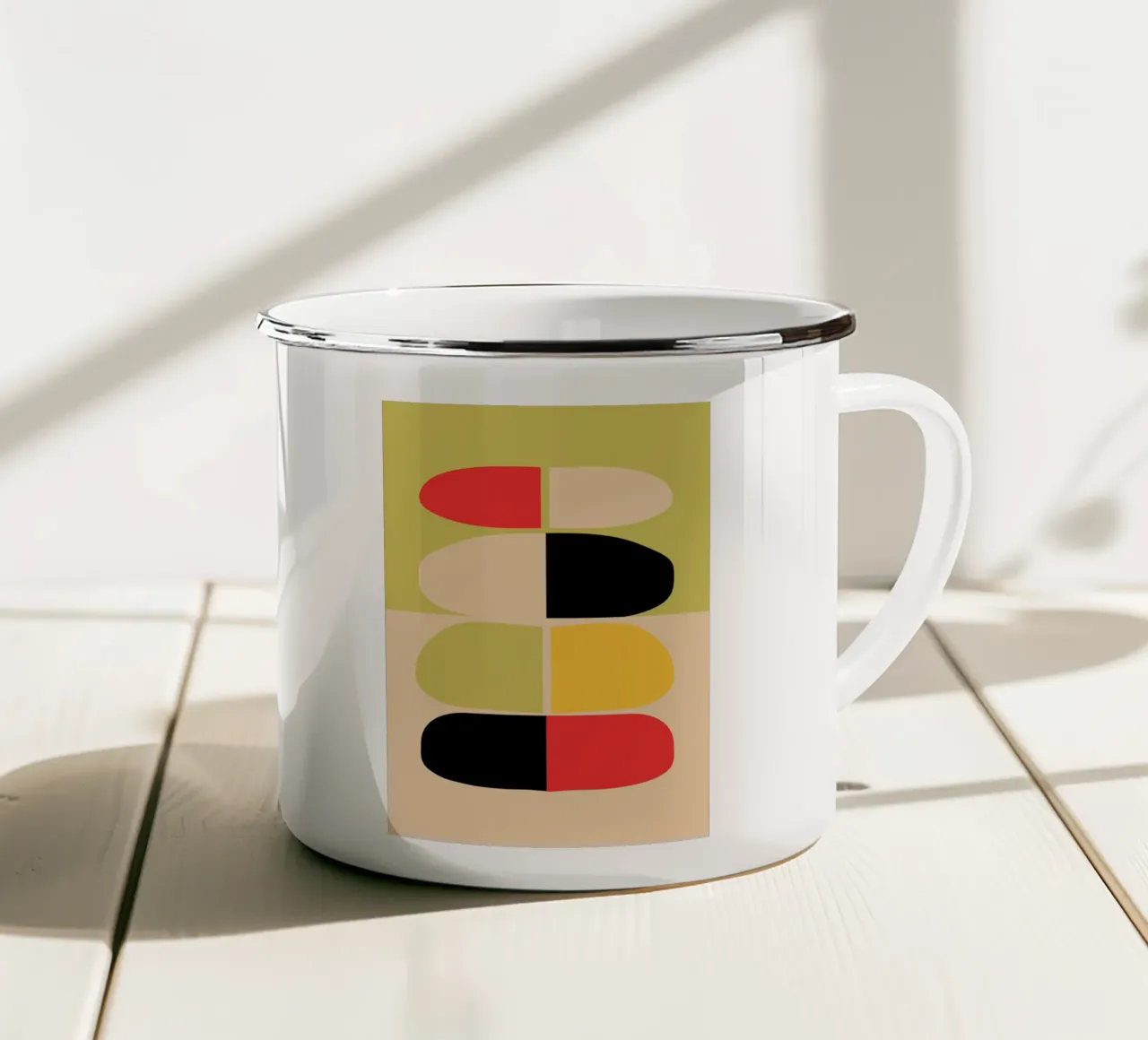 Astratto minimalista 75 tazza in smalto da LeaDArt