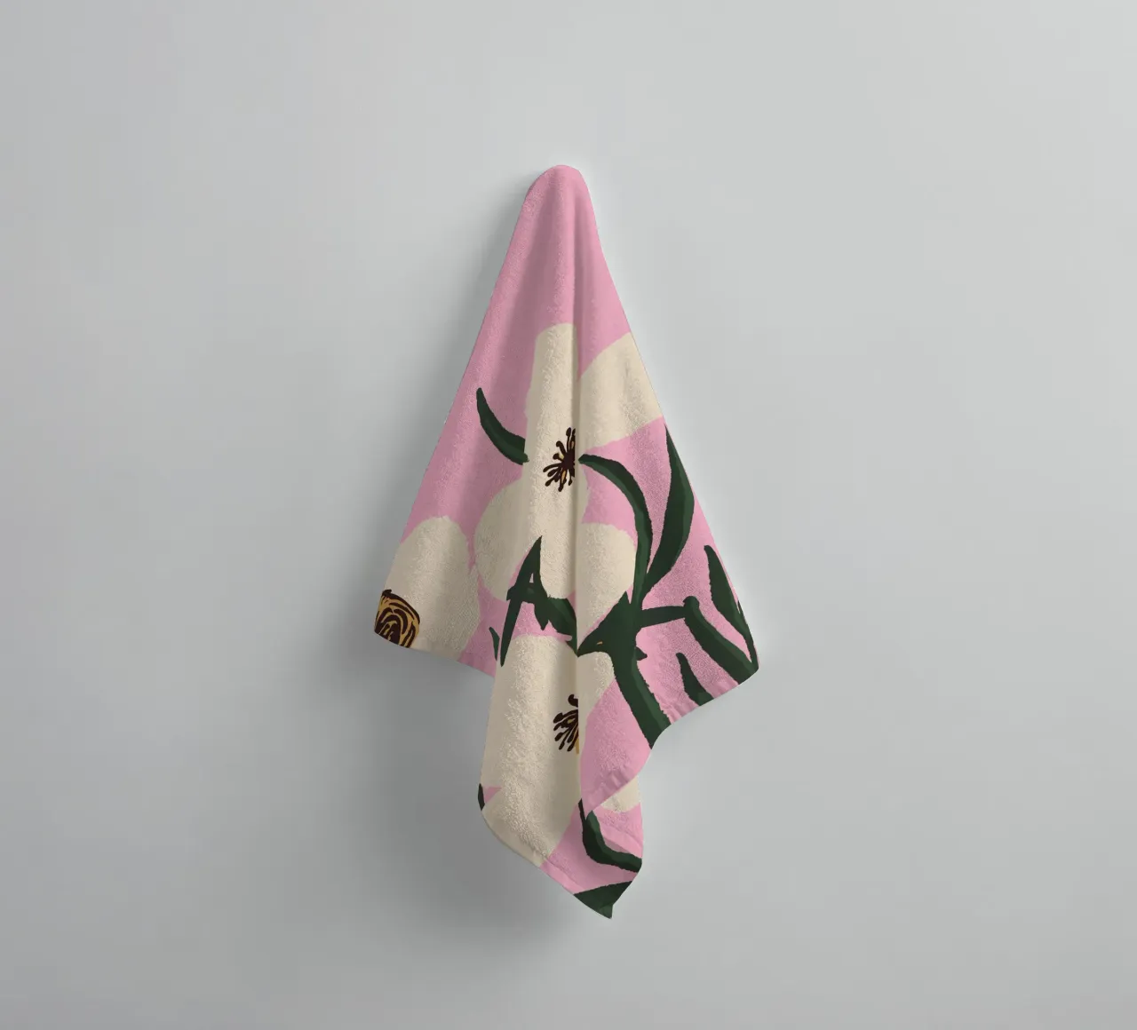 Minimal Abstract Flowers 30 towel by LeaDArt