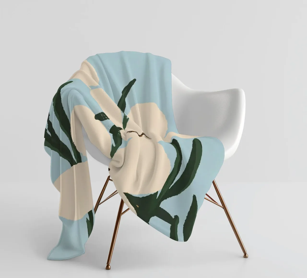 Minimal Abstract Flowers 31 fleece blanket by LeaDArt