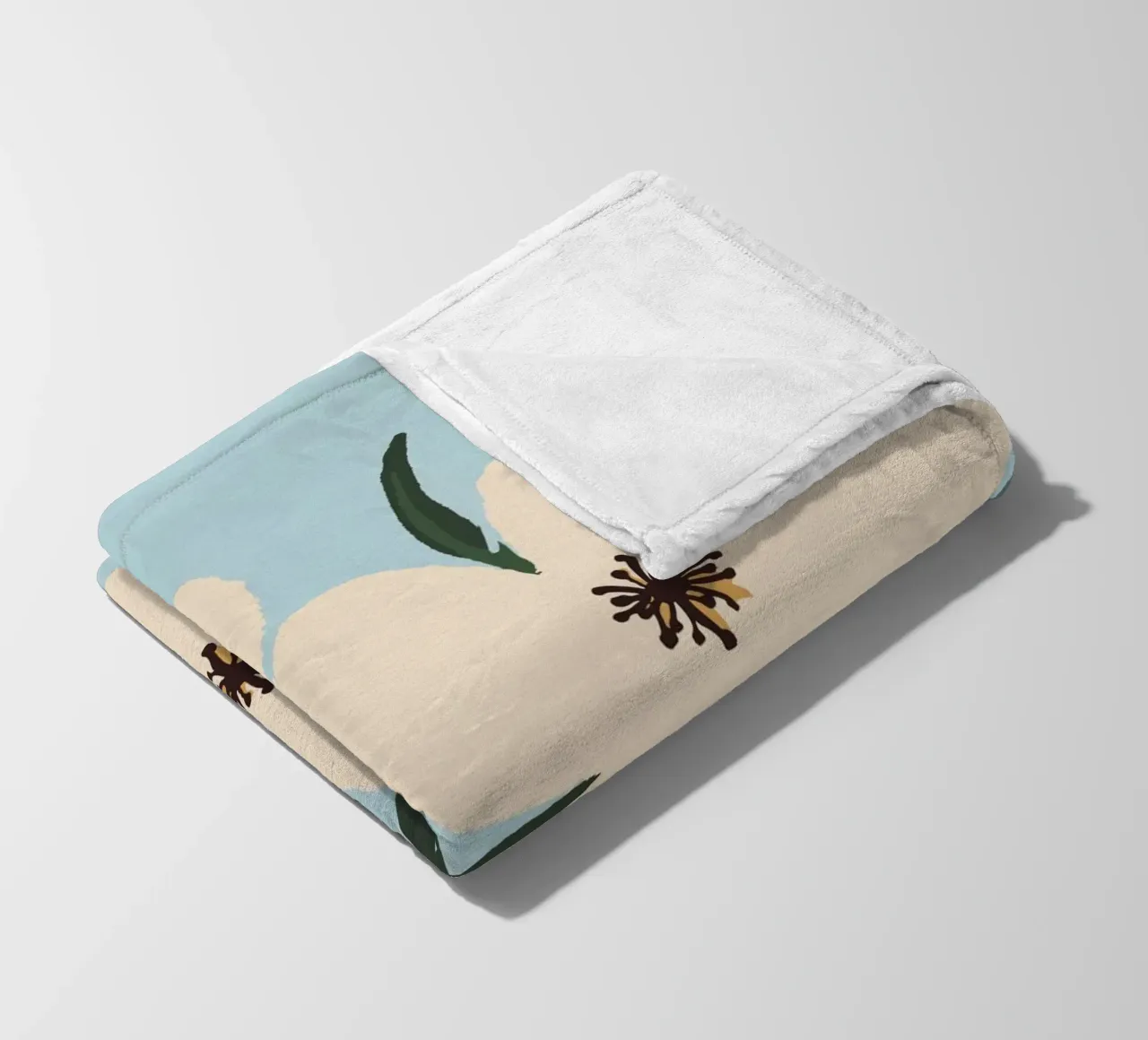 Minimal Abstract Flowers 31 fleece blanket by LeaDArt