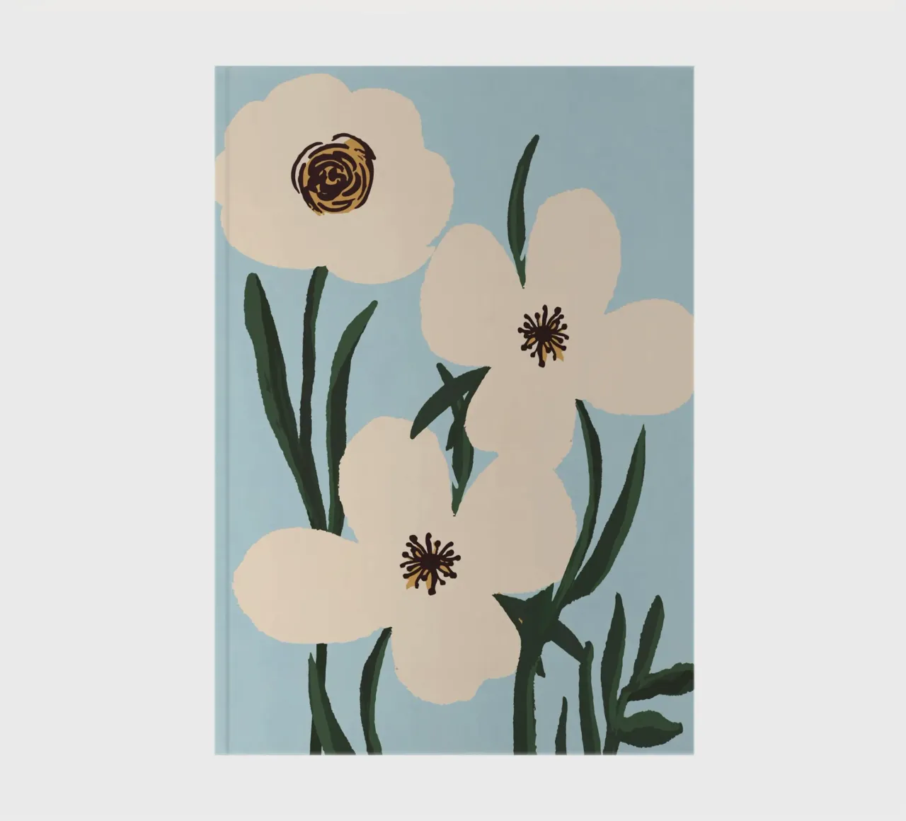 Minimal Abstract Flowers 31 notebook by LeaDArt