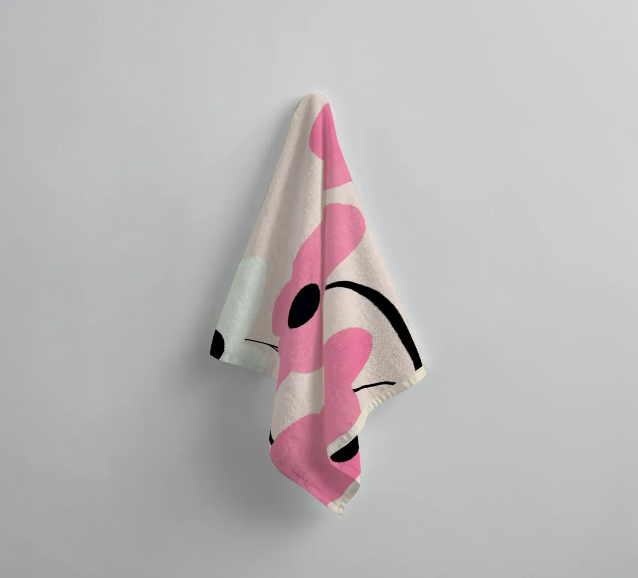 Minimal Abstract Flowers 33 towel by LeaDArt