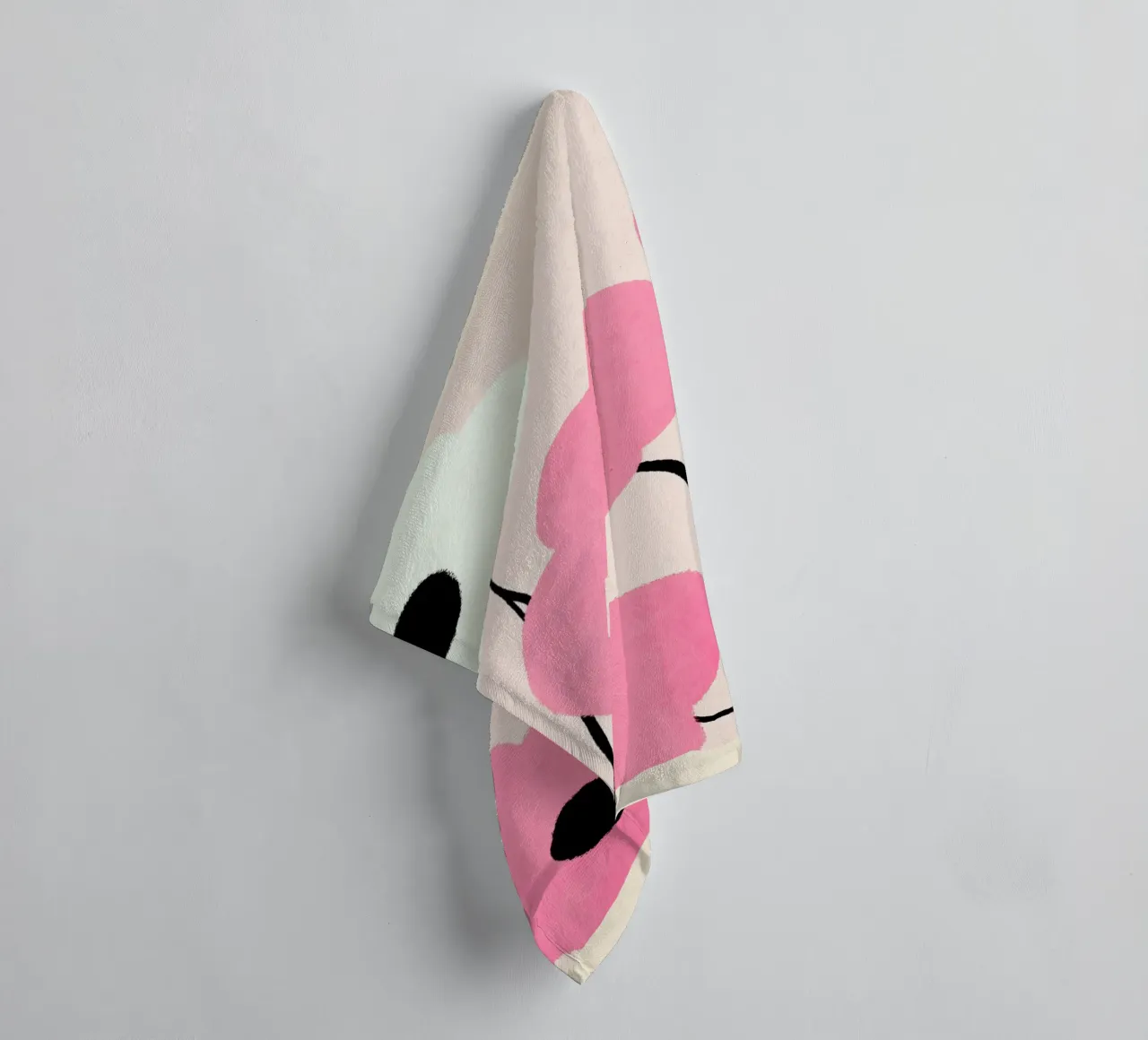 Minimal Abstract Flowers 33 towel by LeaDArt