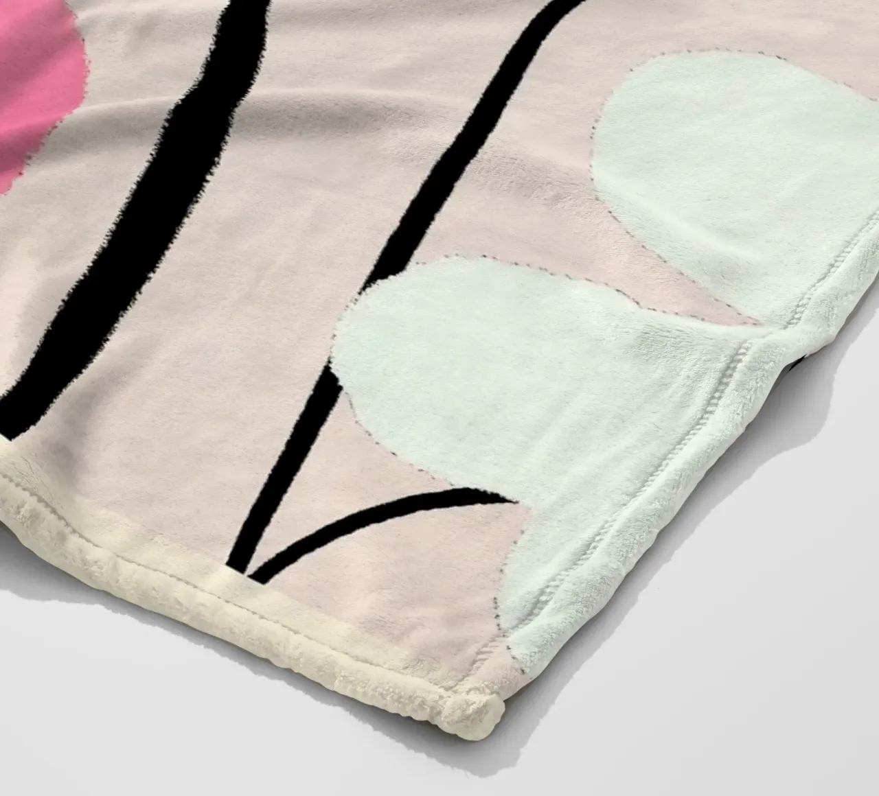 Fiori astratti minimali 33 coperta in pile da LeaDArt