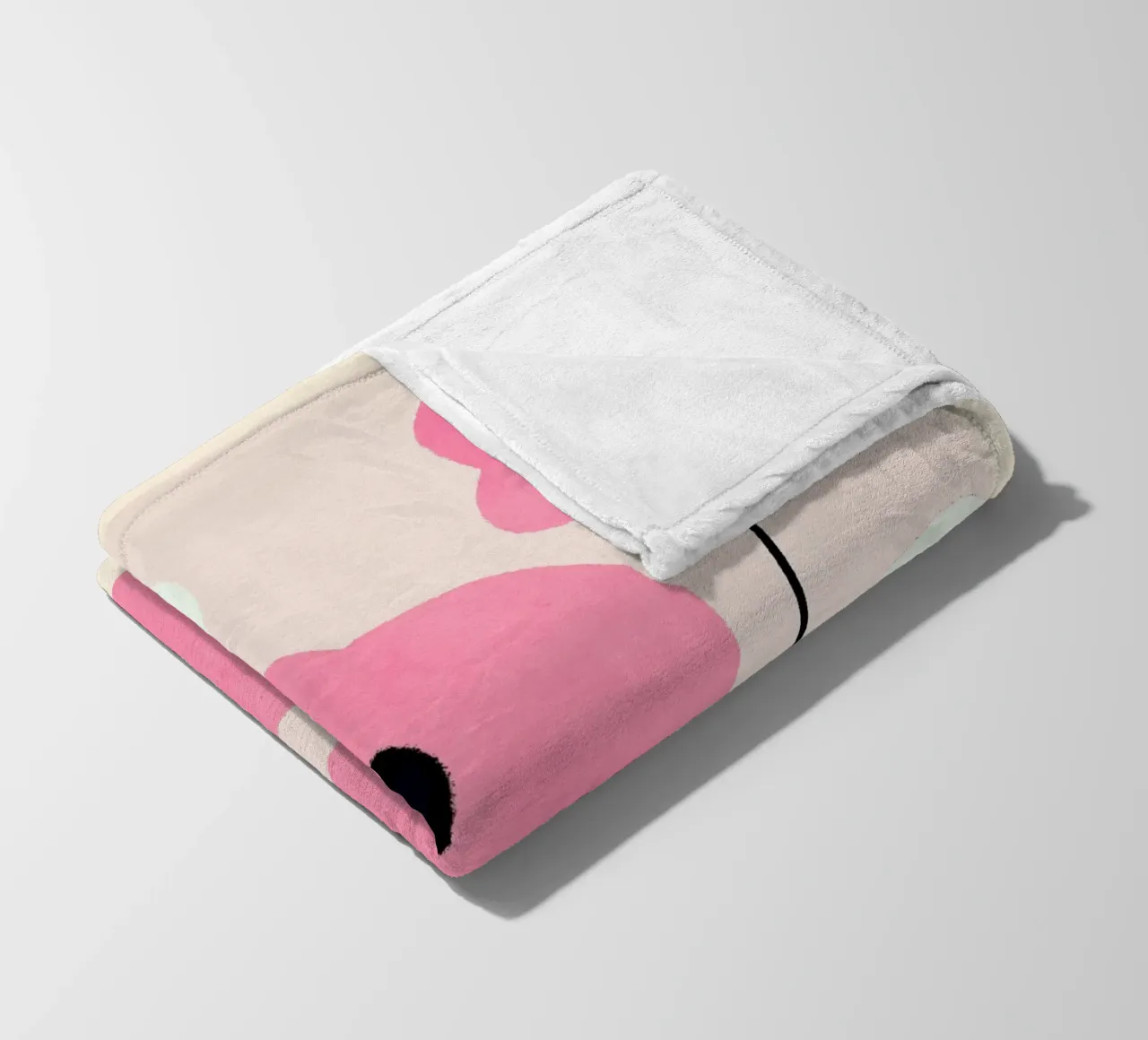 Fiori astratti minimali 33 coperta in pile da LeaDArt