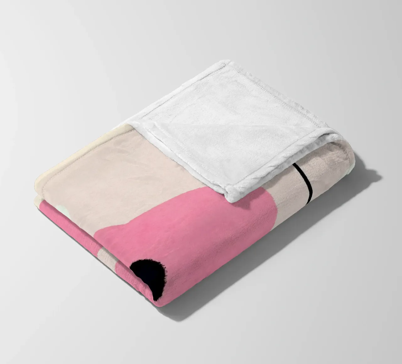 Fiori astratti minimali 33 coperta in pile da LeaDArt