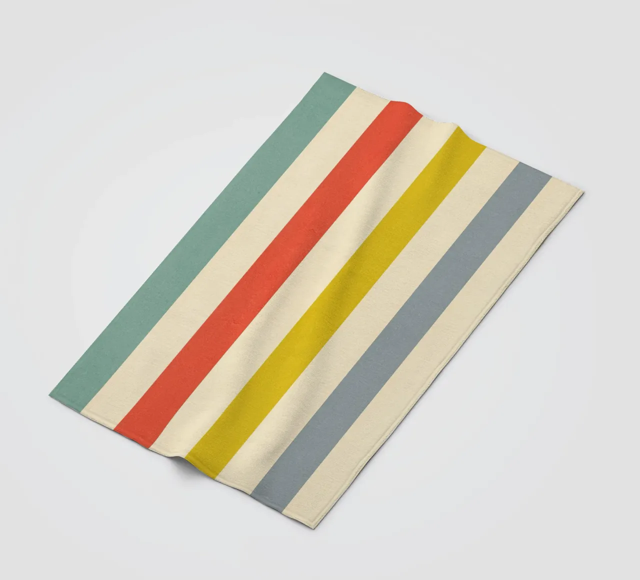 Retro Summer Stripe Pattern fleece blanket by Dominique Vari Abstract