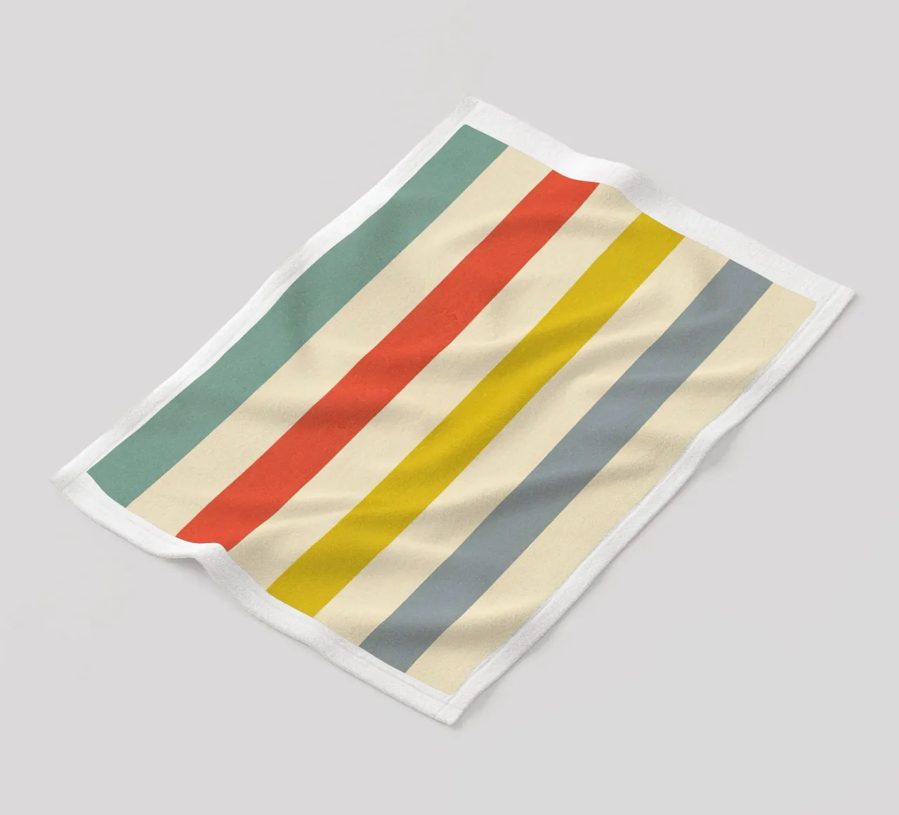 Retro Summer Stripe Pattern fleece blanket by Dominique Vari Abstract