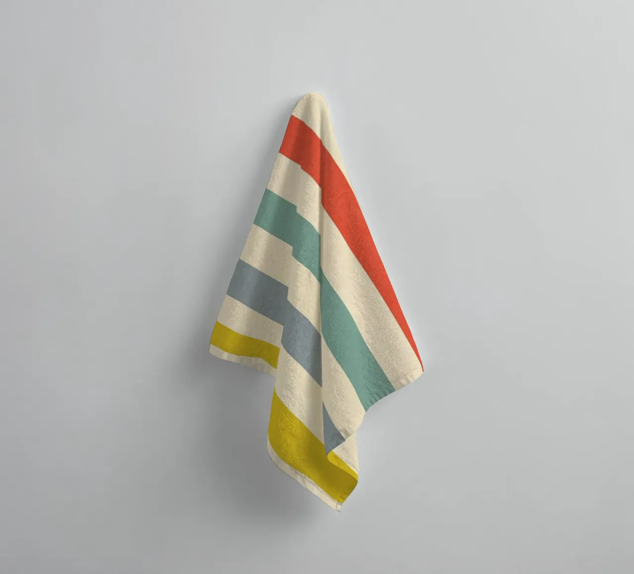 Retro Summer Stripe Pattern towel by Dominique Vari Abstract