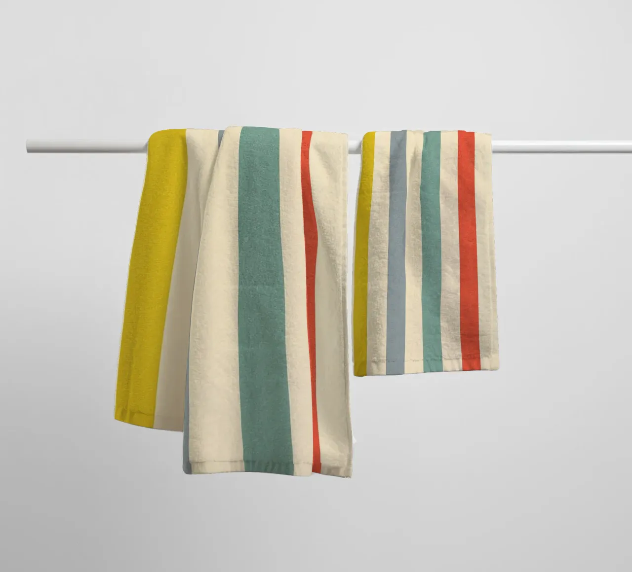 Retro Summer Stripe Pattern towel by Dominique Vari Abstract