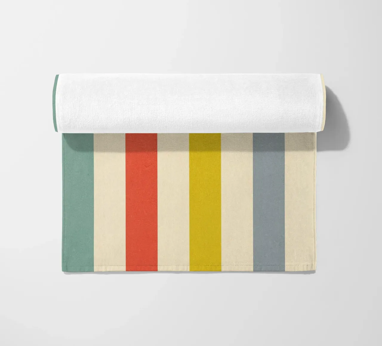 Retro Summer Stripe Pattern beach towel by Dominique Vari Abstract