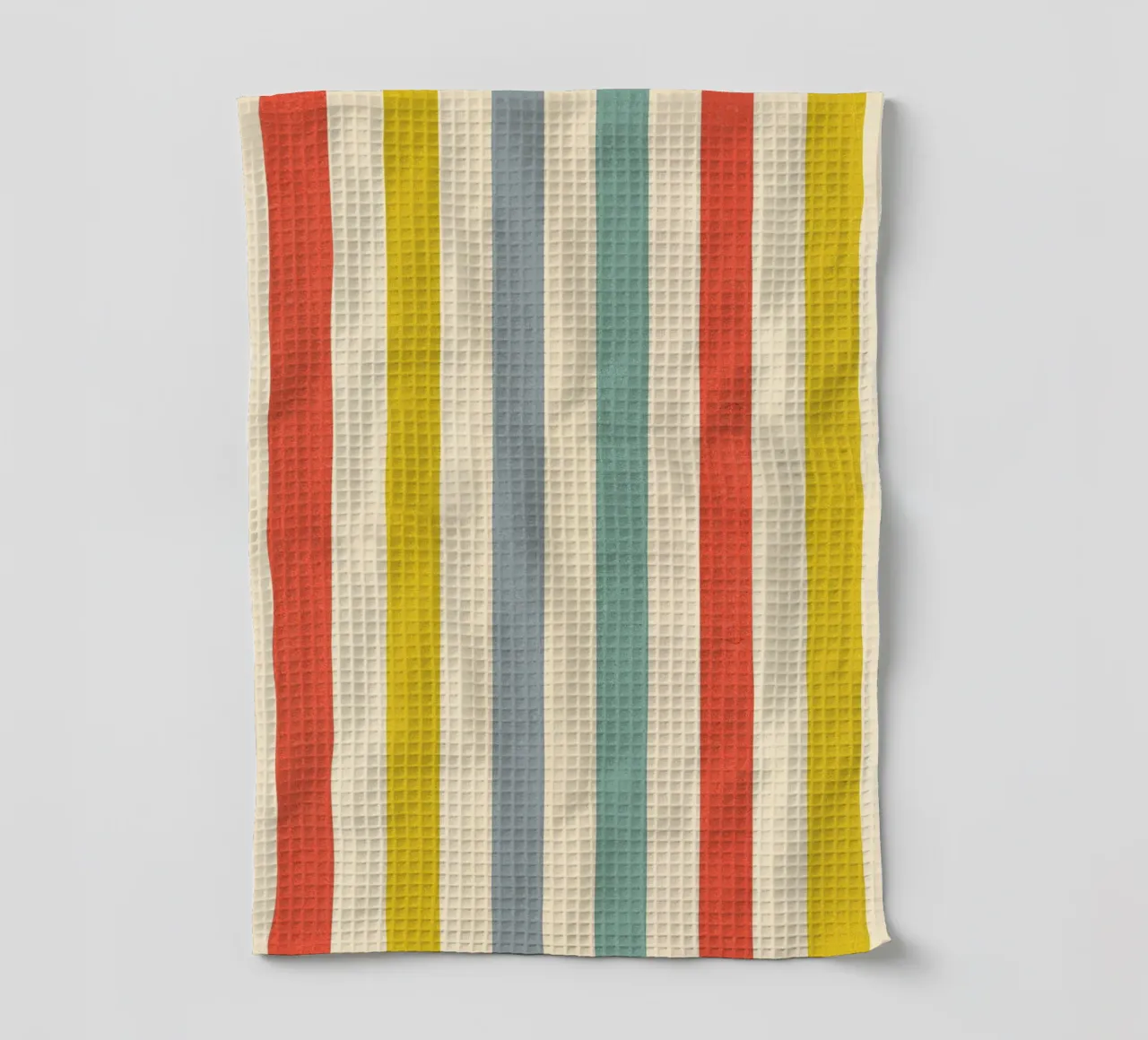 Retro Summer Stripe Pattern tea towel by Dominique Vari Abstract
