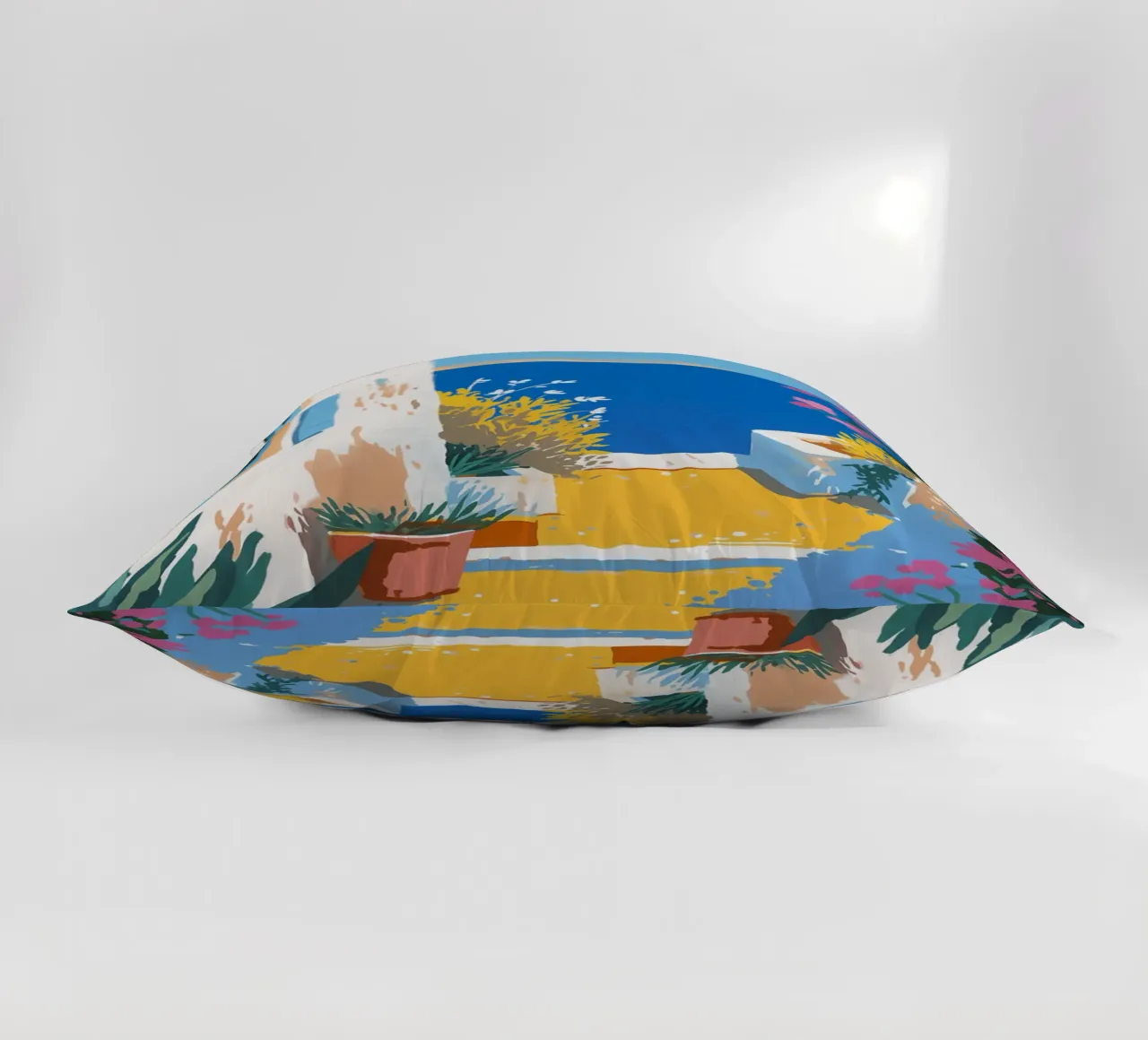 Paesaggio di scale mediterranee cuscino da Carinaprint