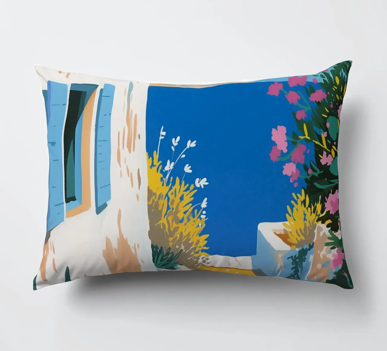 Paesaggio di scale mediterranee cuscino da Carinaprint