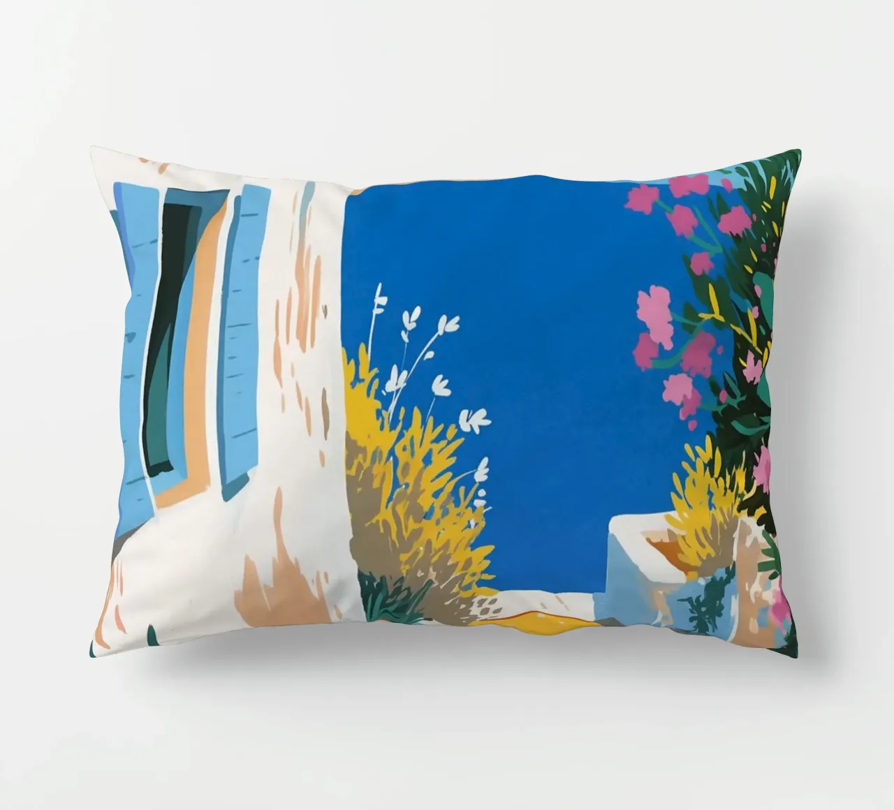 Paesaggio di scale mediterranee cuscino da Carinaprint