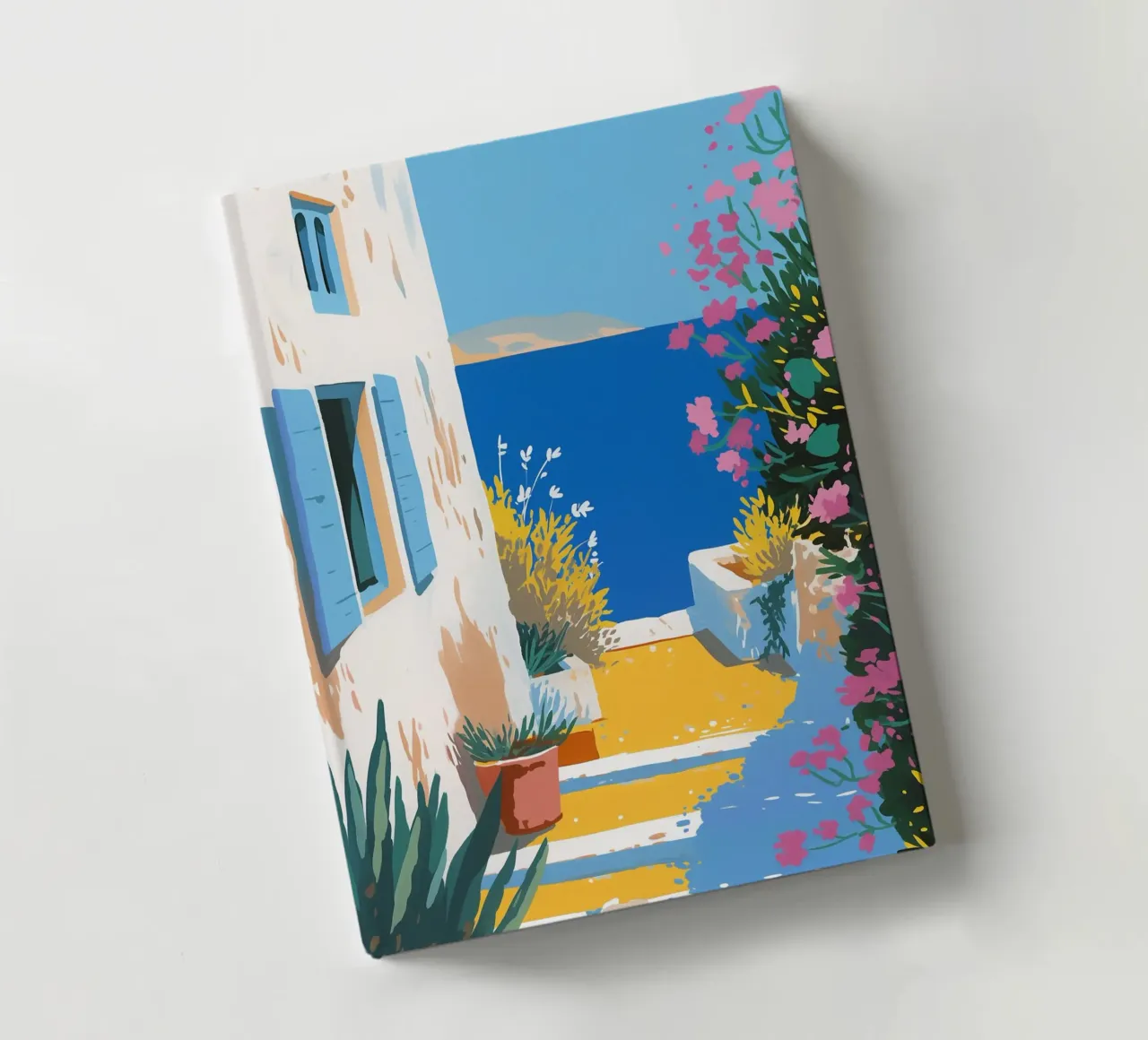 Paesaggio di scale mediterranee diario da Carinaprint