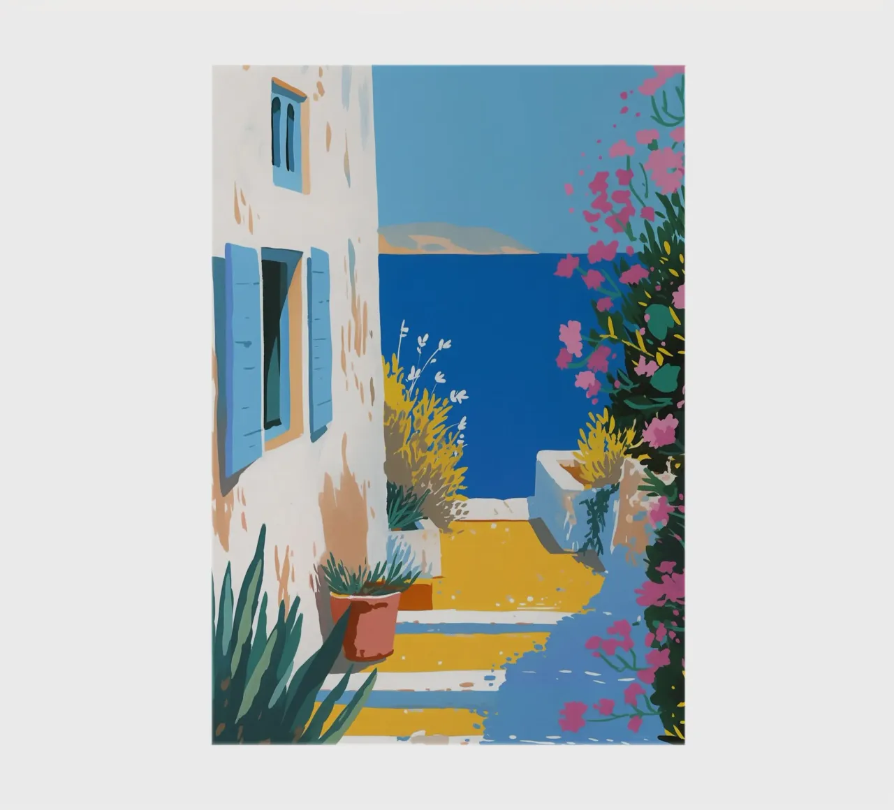 Paesaggio di scale mediterranee diario da Carinaprint