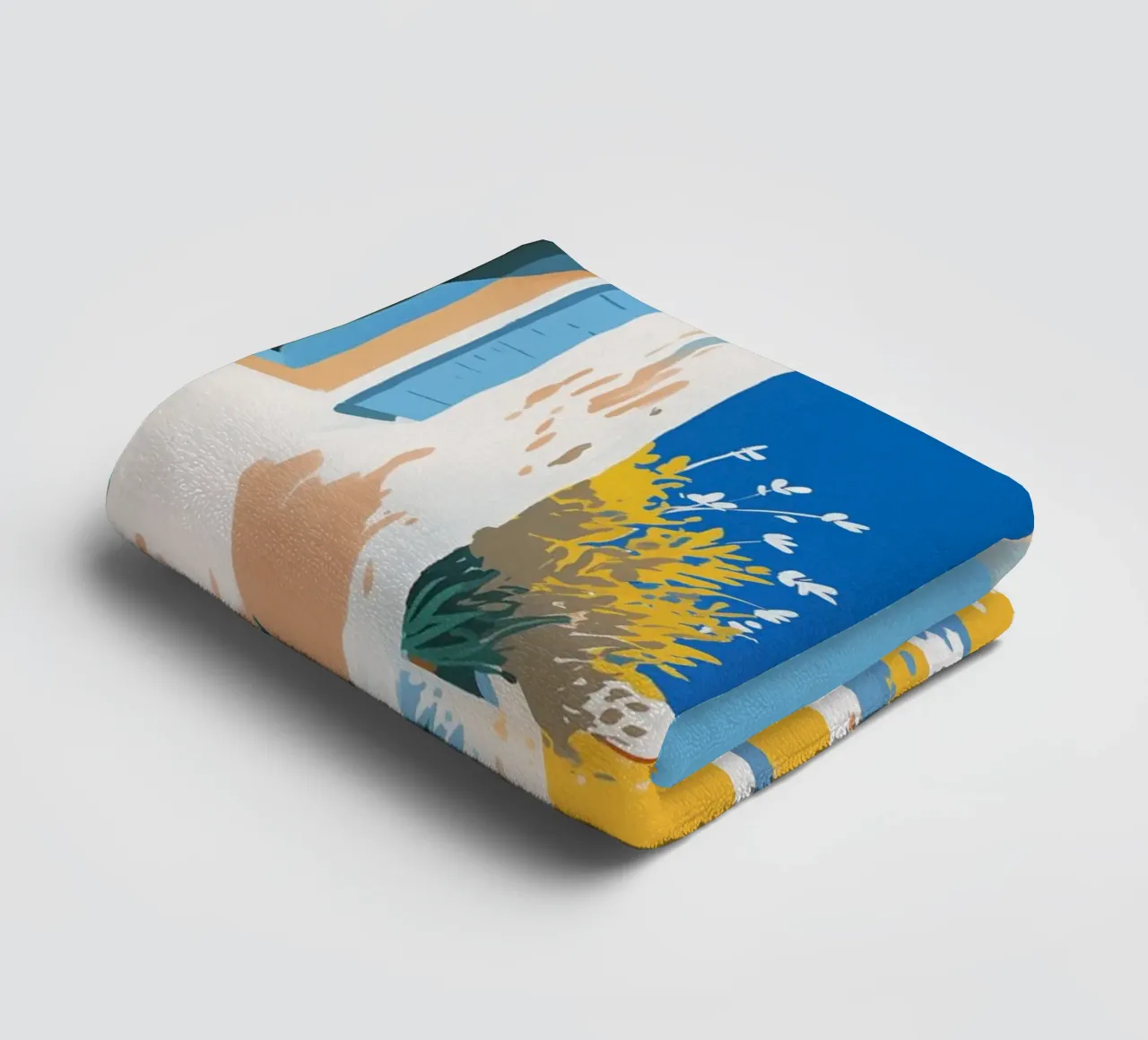 Paesaggio di scale mediterranee asciugamano da bagno da Carinaprint