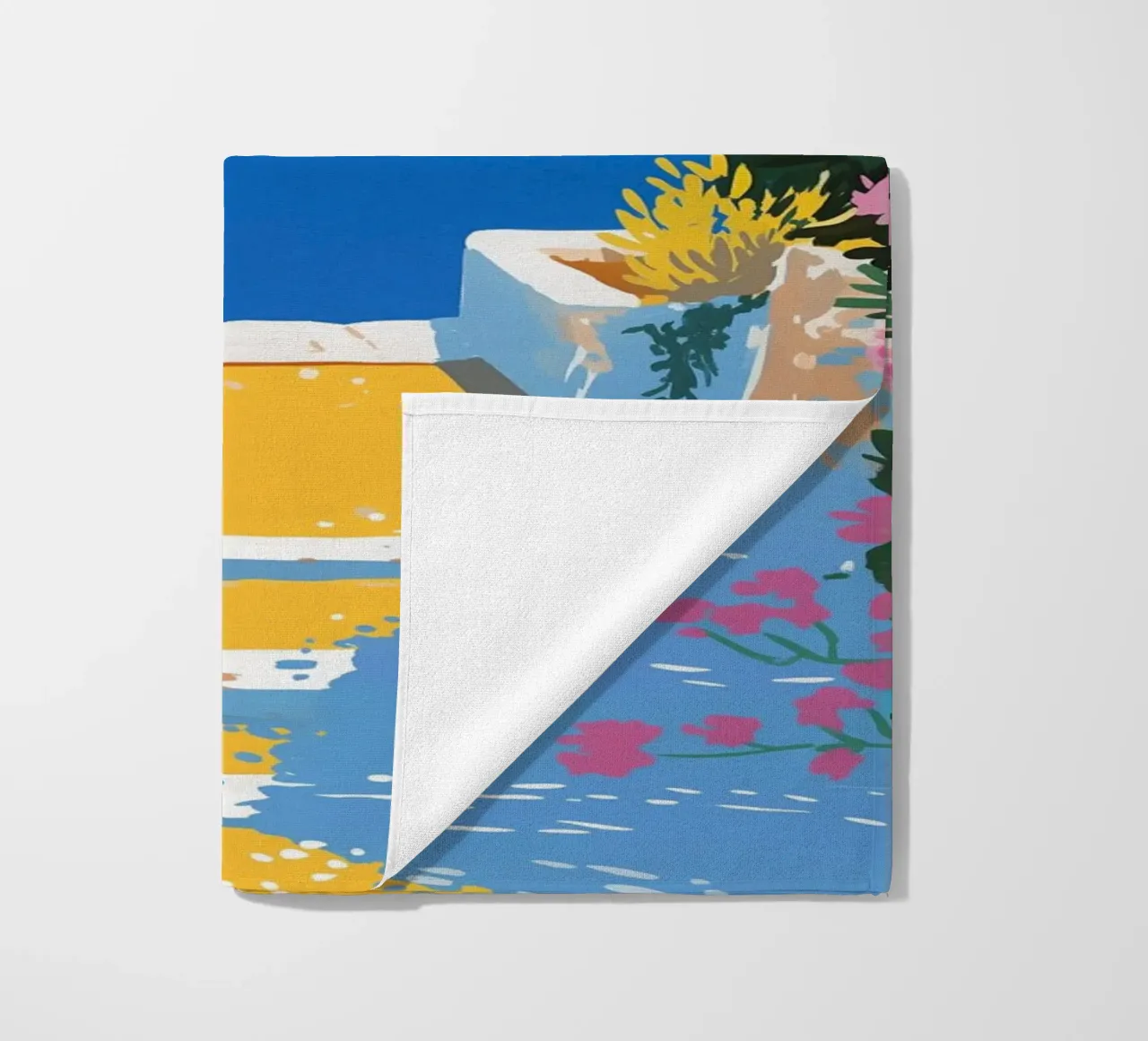 Paesaggio di scale mediterranee telo mare da Carinaprint