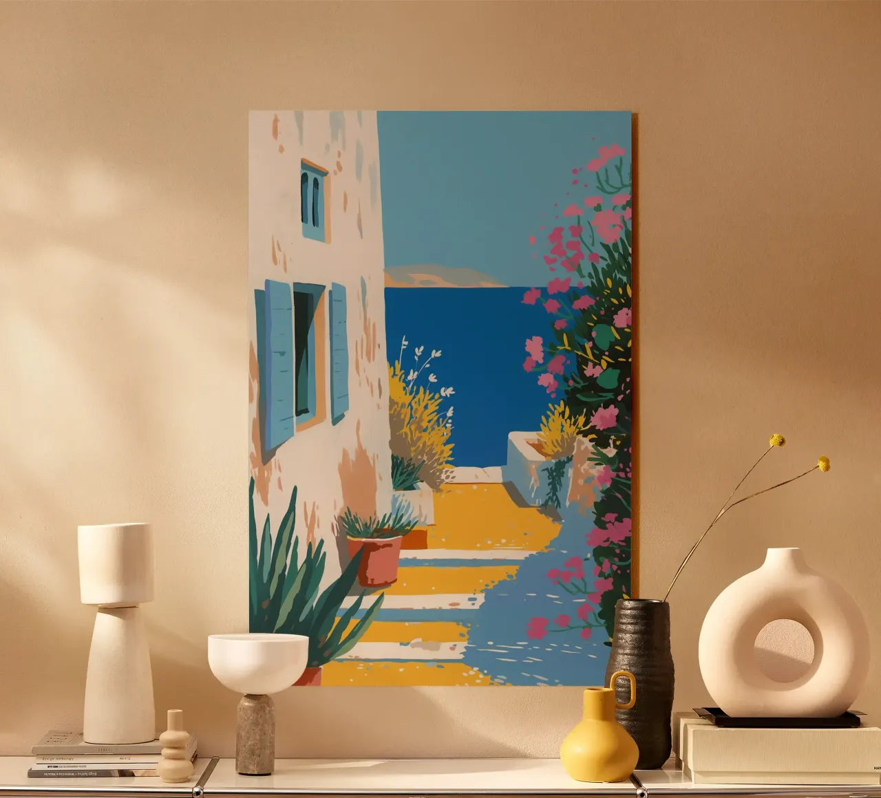 Paesaggio di scale mediterranee plexiglass da Carinaprint