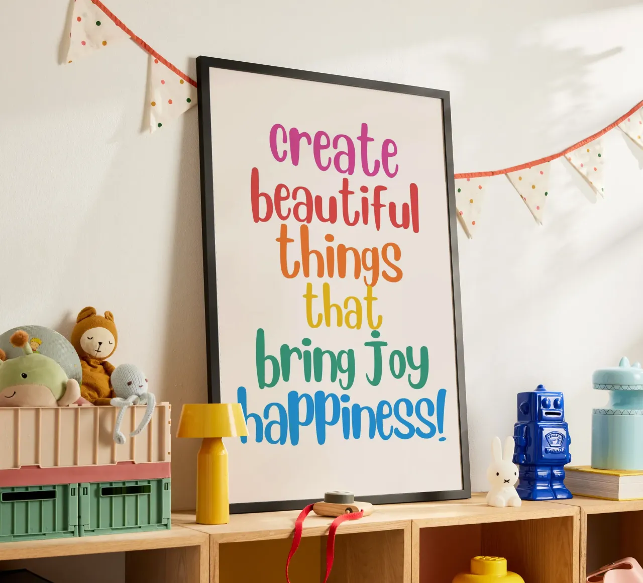 Colori per l'anima poster con telaio in alluminio da KidzStudio