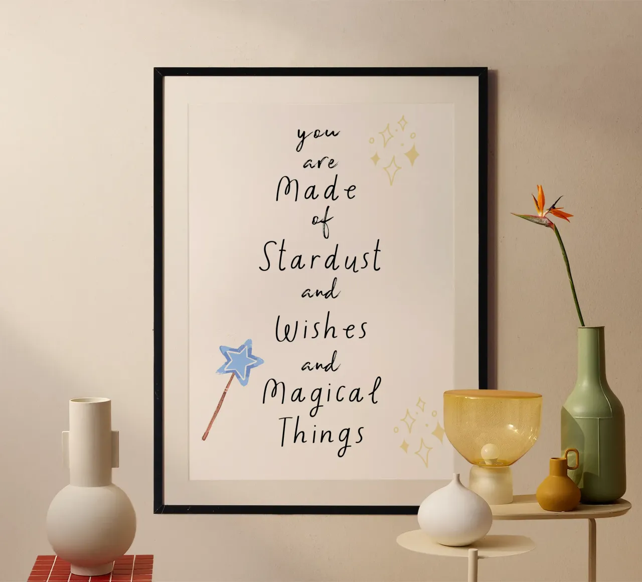 La magia in te poster con telaio in legno da KidzStudio
