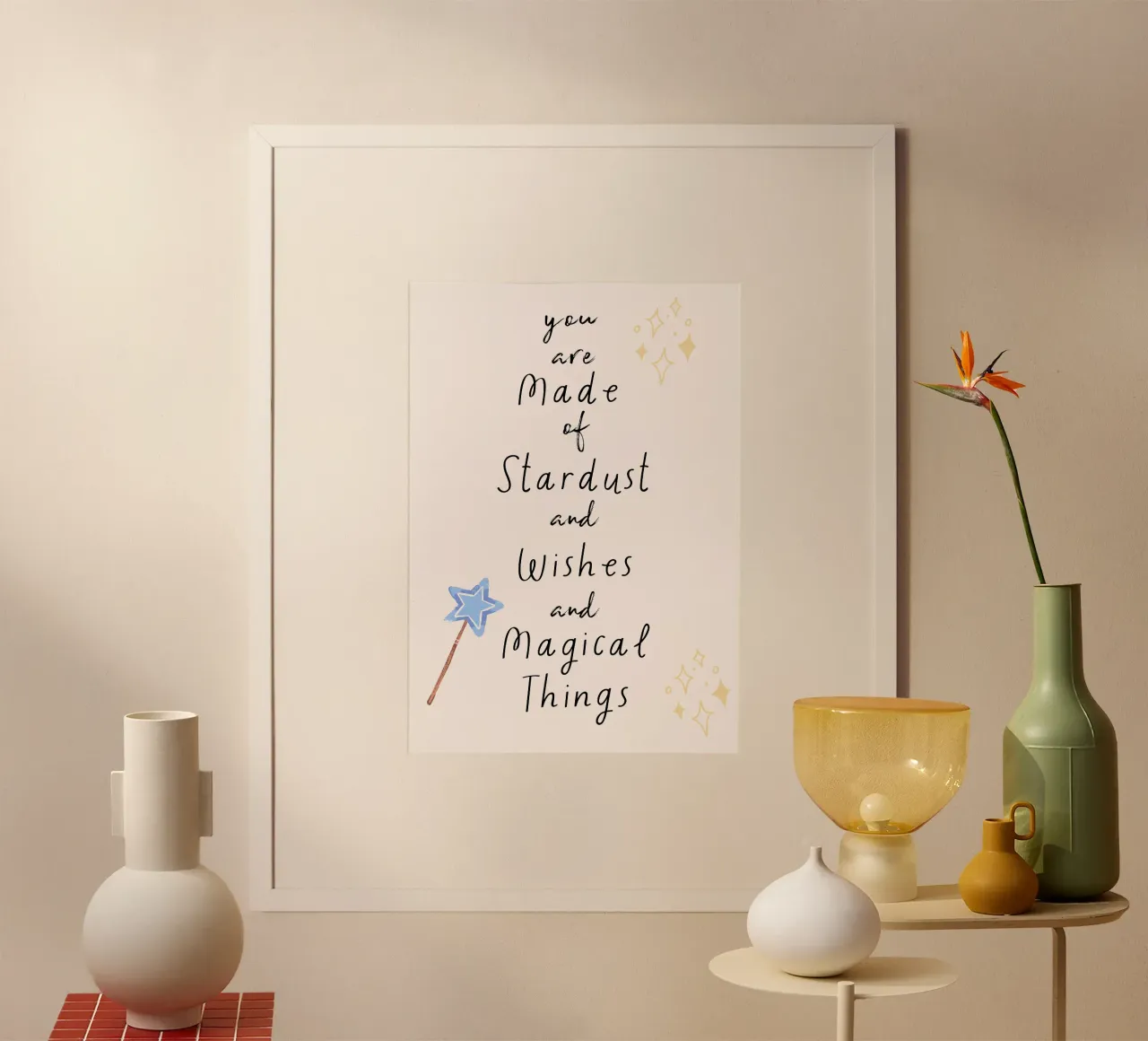 La magia in te poster con telaio in legno da KidzStudio