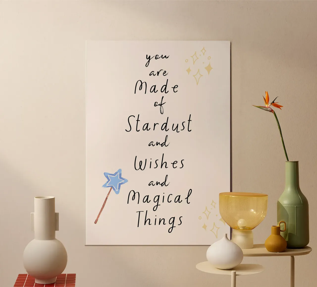 La magia in te poster con telaio in legno da KidzStudio