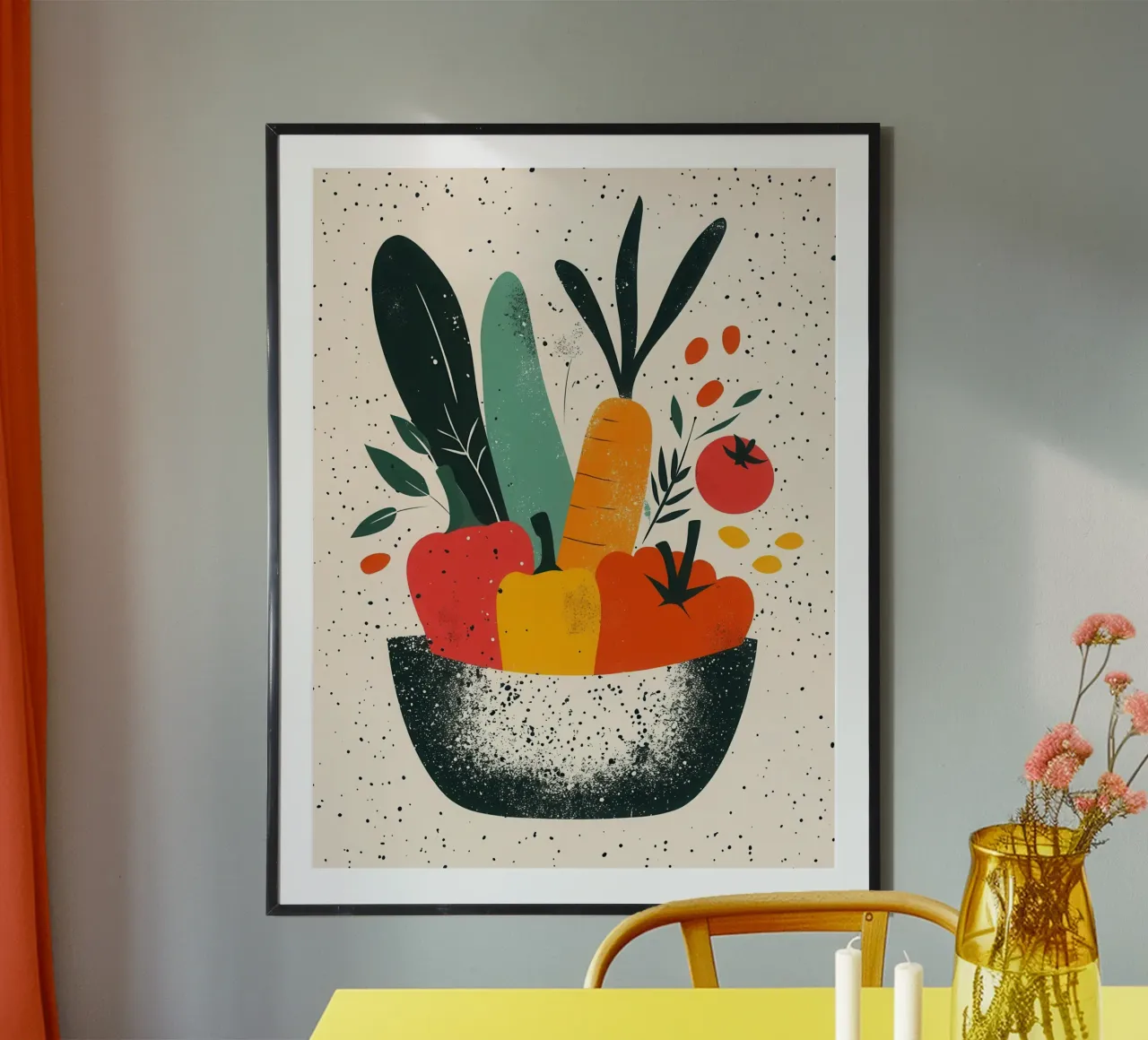 Palette Gourmande - Harmonie Naturelle poster with aluminum frame by Pop and Fruits - Affiches & posters