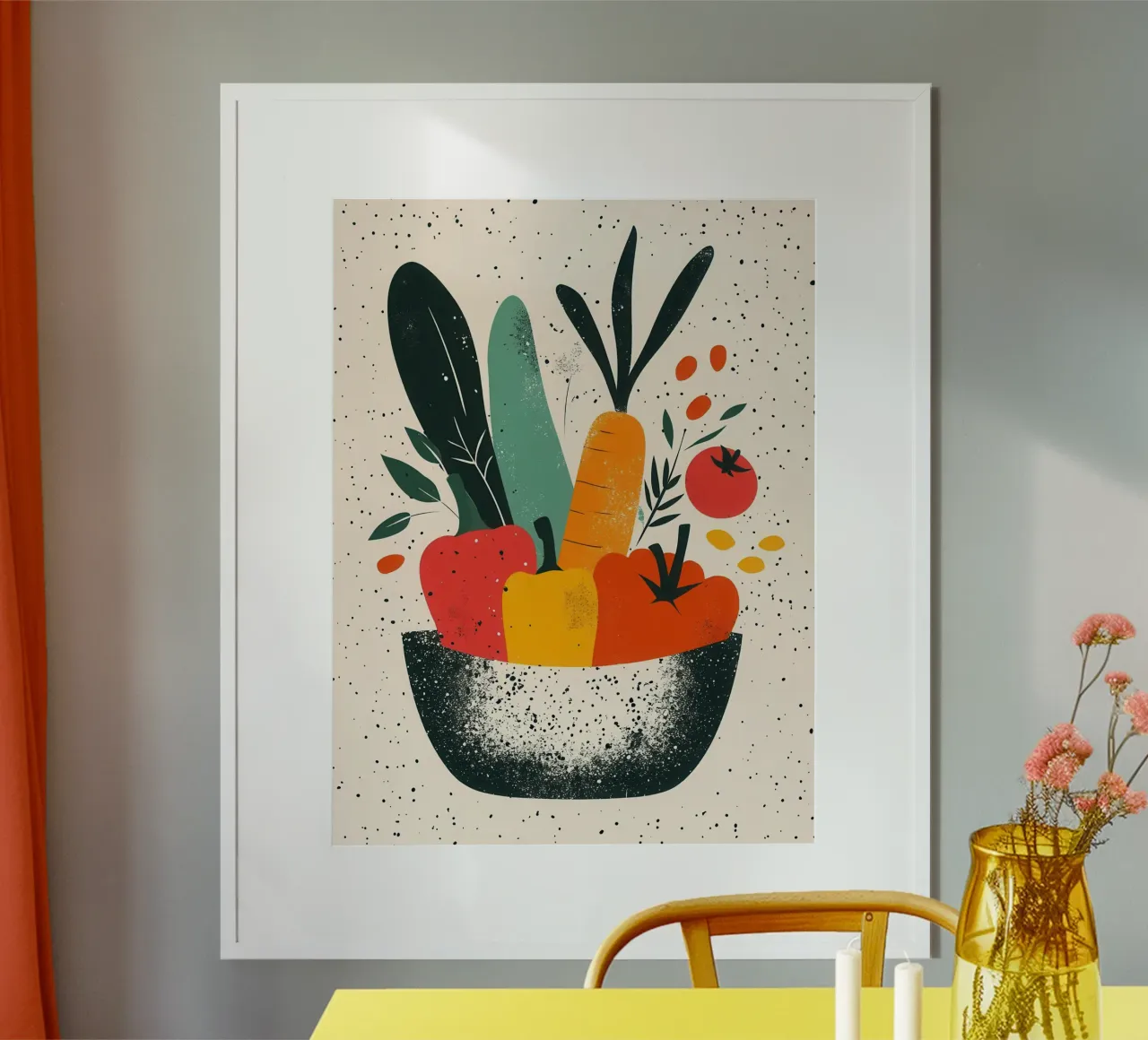 Palette Gourmande - Harmonie Naturelle poster with aluminum frame by Pop and Fruits - Affiches & posters