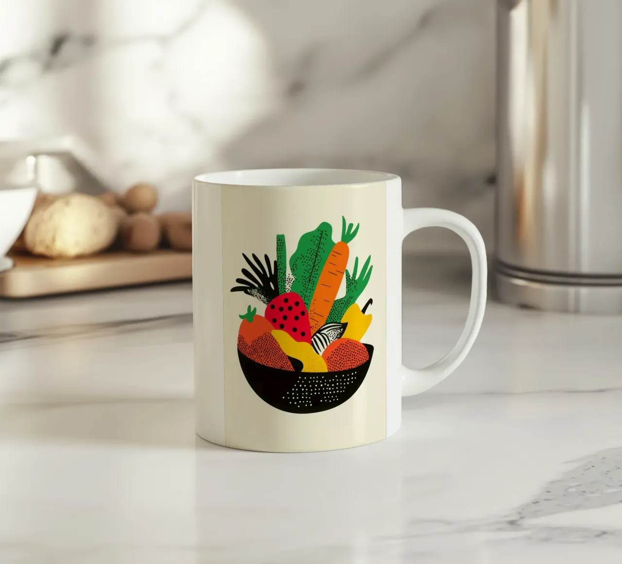 Esplosione di sapori - Légumes en Art tazza in ceramica da Pop and Fruits - Affiches & posters