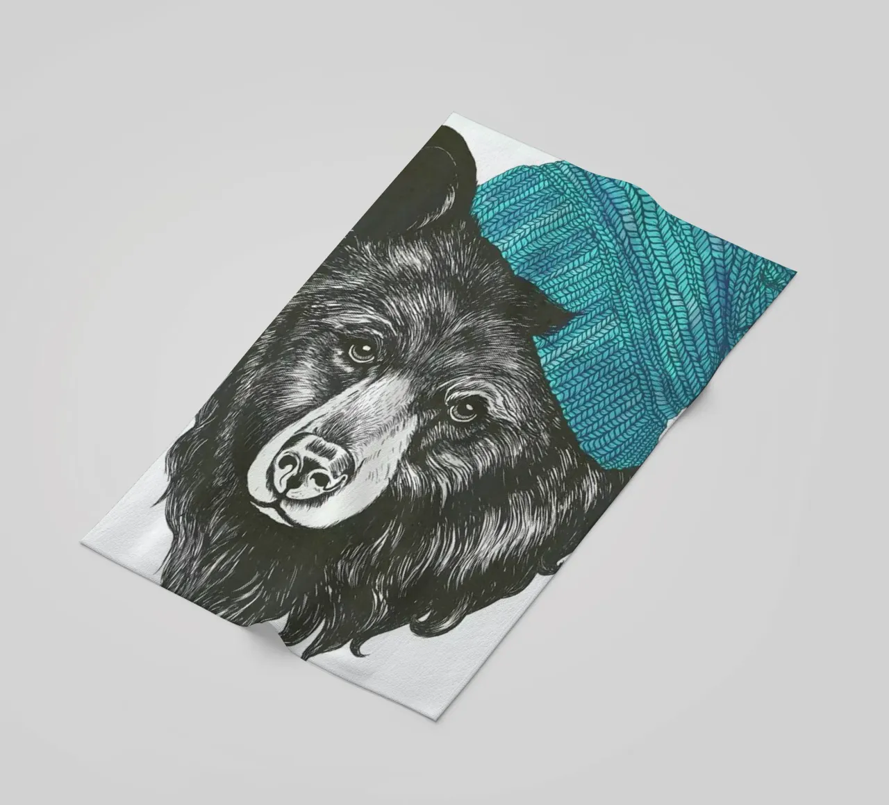 Bear Blue telo mare da Laura Graves