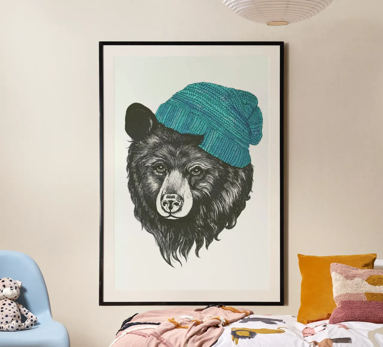 Bear Blue poster by Laura Graves