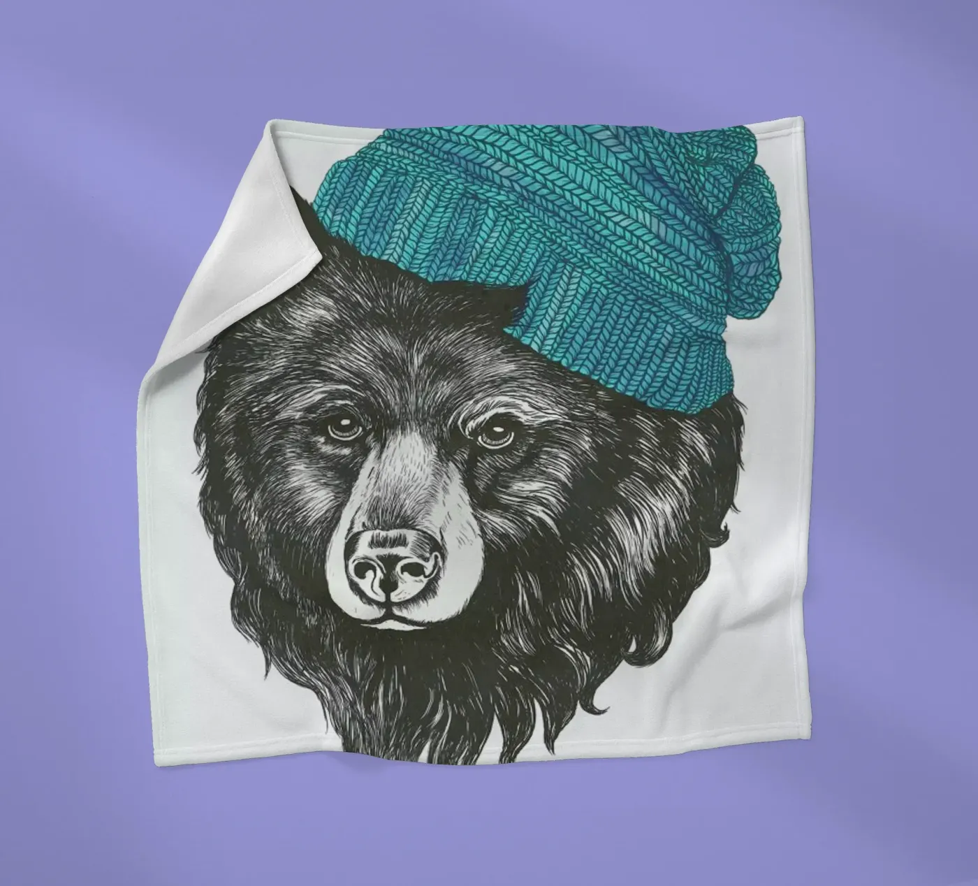 Bear Blue Fleecedecke von Laura Graves
