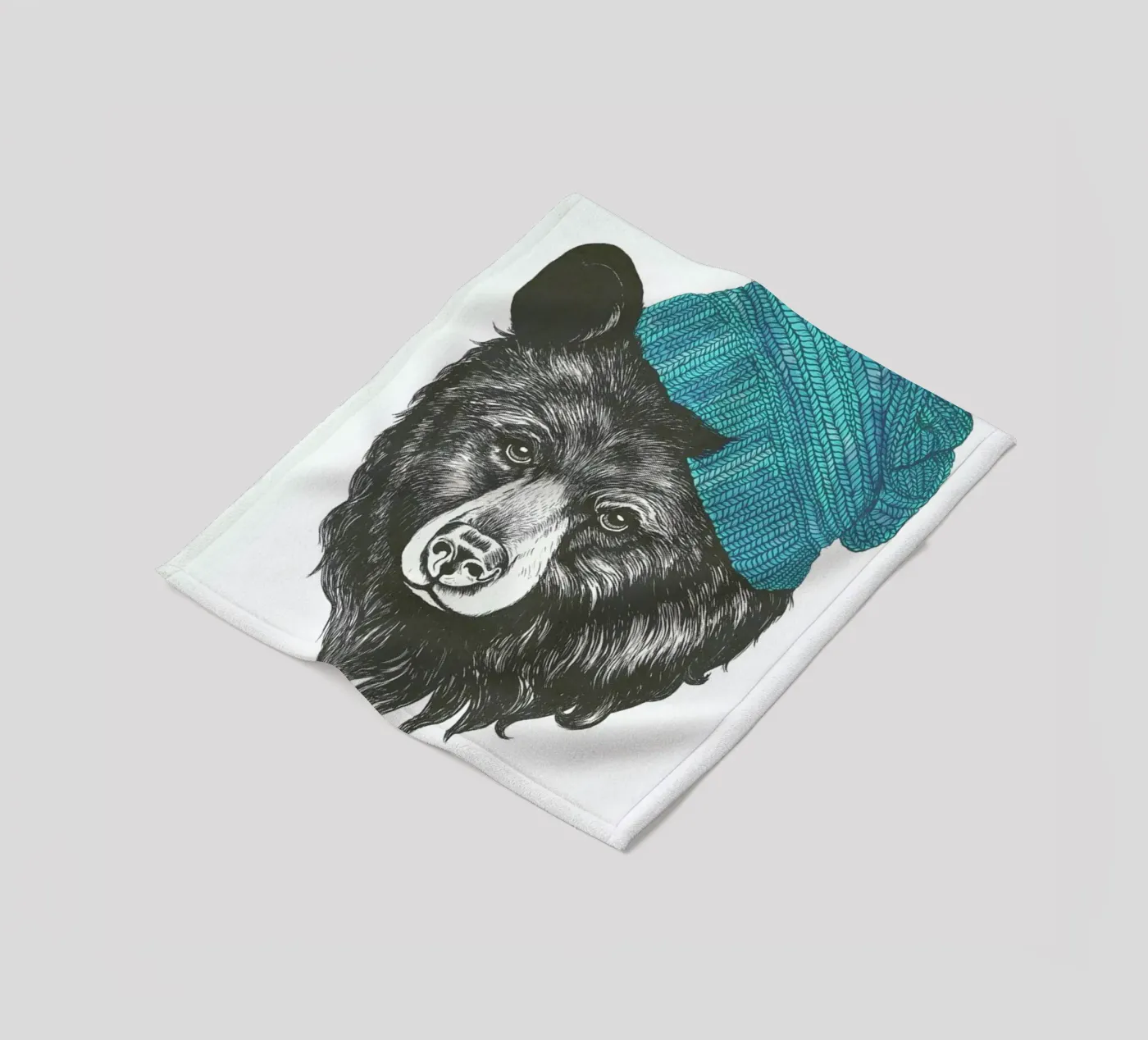 Bear Blue Fleecedecke von Laura Graves