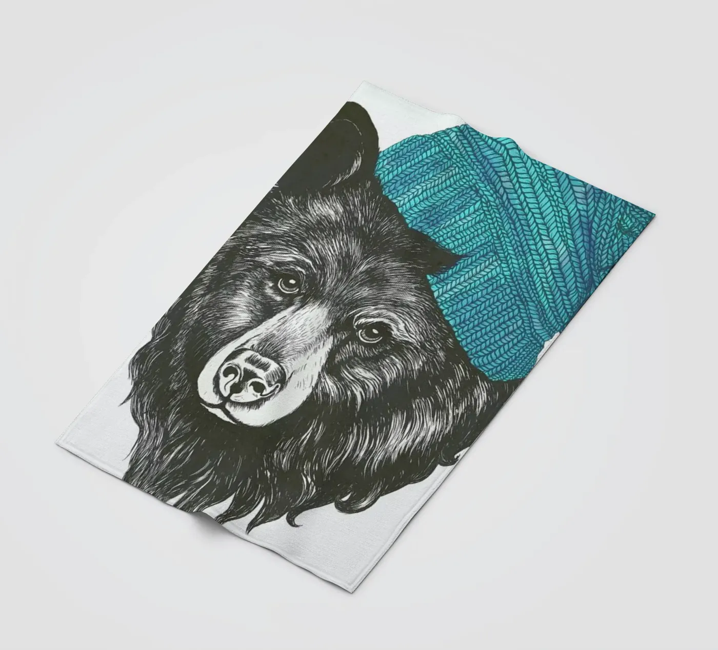Bear Blue Fleecedecke von Laura Graves