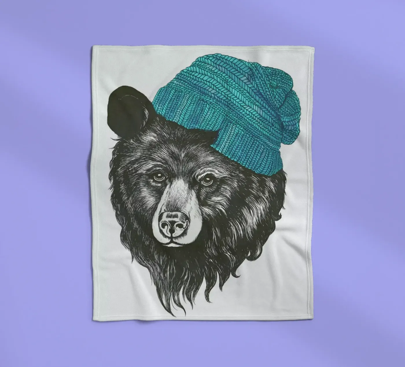 Bear Blue Fleecedecke von Laura Graves